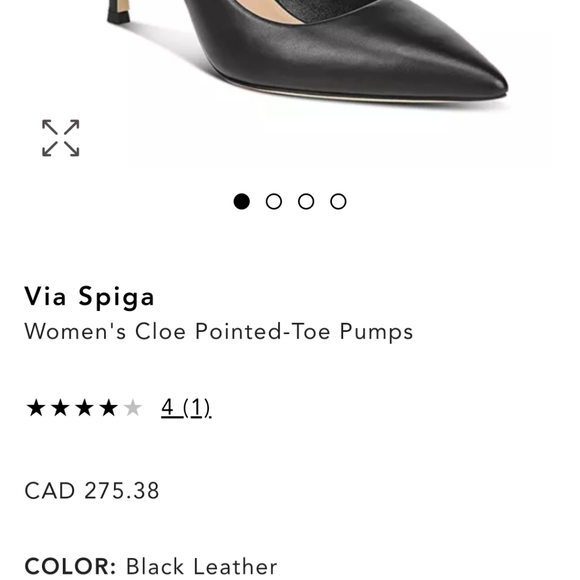 New Via Spiga Black Leather Kitten Pumps Size 8 - Picture 7 of 7